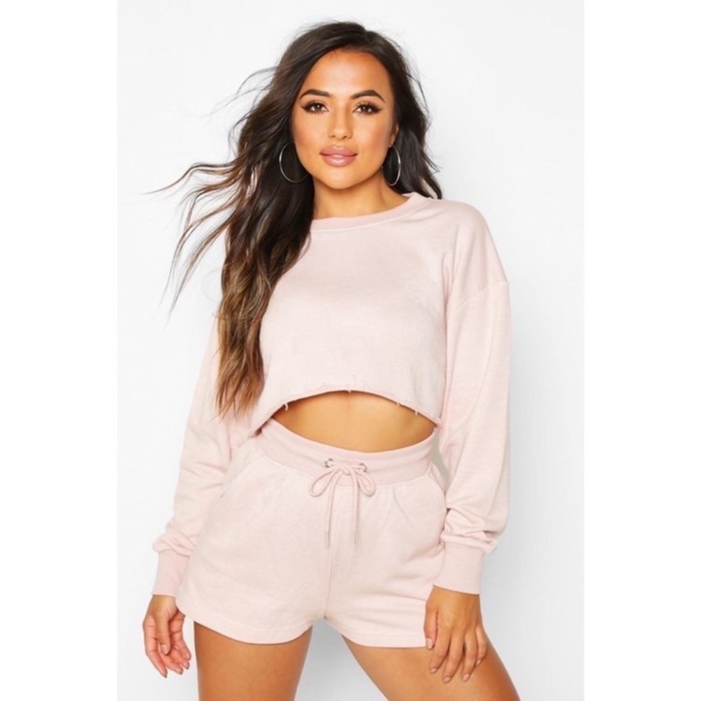 Cropped Sweater Short Set